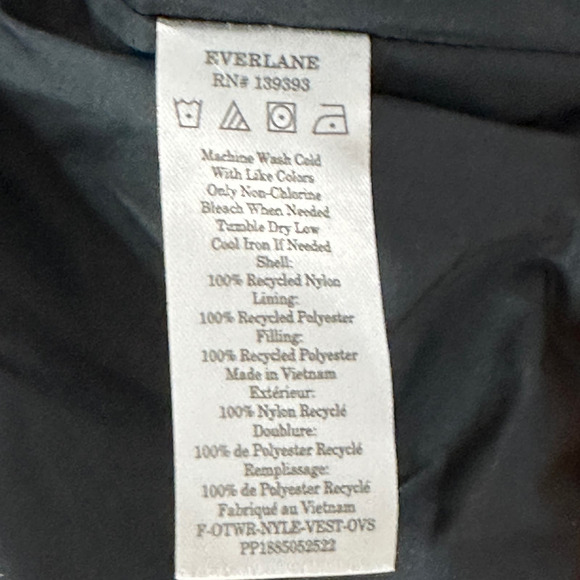 NEW Everlane The ReNew Vest Toasted Almond Women XXS Mock Neck Full Zip Pockets - Picture 13 of 14